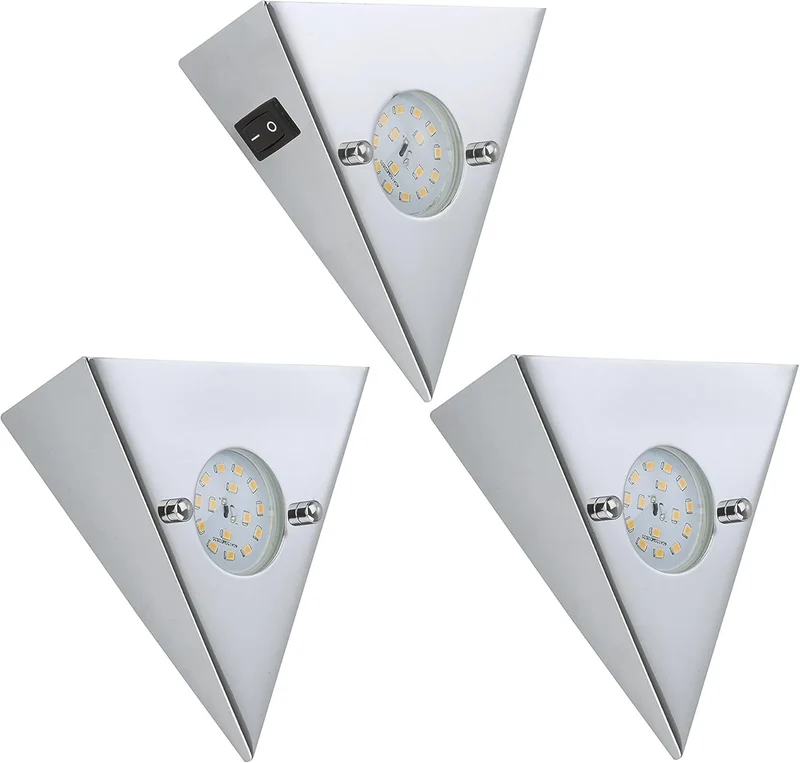 Hochwertiges 3er Set LED Unterbauleuchten – perfekte Beleuchtung für Küche, Schrank & Arbeitsplatte