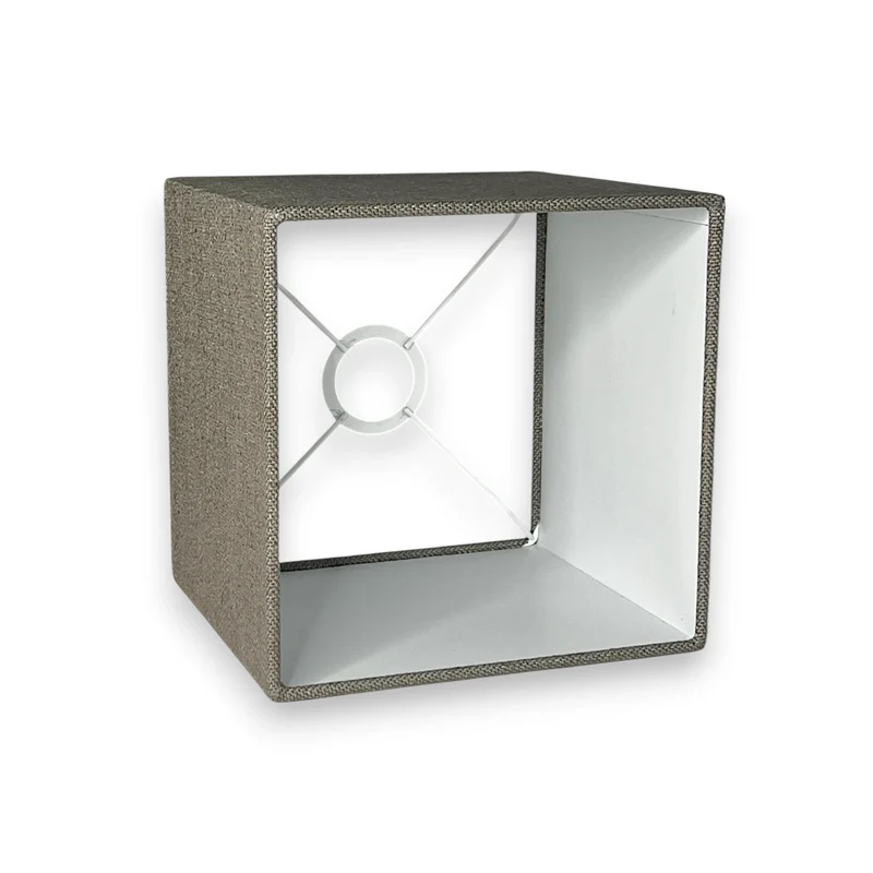 Lampenschirm Braun – E27 Stoff quadratisch 20 cm | Light & Living