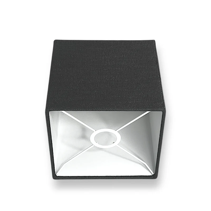 Lampenschirm Anthrazit – E27 Stoff quadratisch 25 cm | Light & Living