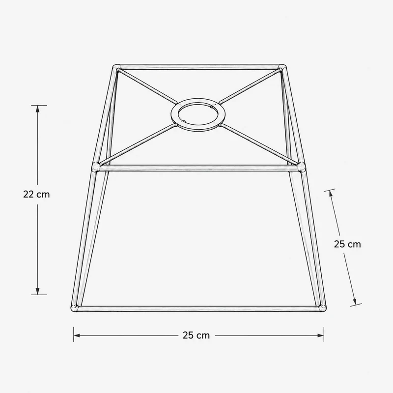 Lampenschirm Anthrazit – E27 Stoff quadratisch 25 cm | Light & Living