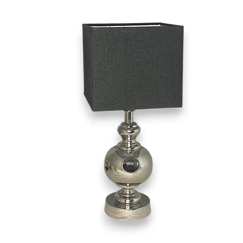 Lampenschirm Dunkelgrau – E27 Stoff quadratisch 20 cm | Light & Living