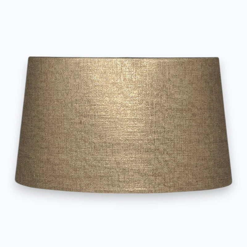 Lampenschirm E27 oval gold braun 24 cm - Tuff Bronze