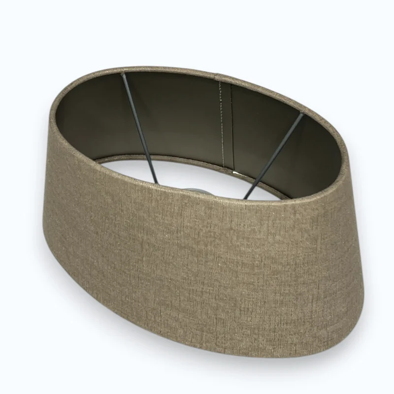 Lampenschirm E27 oval gold braun 24 cm - Tuff Bronze