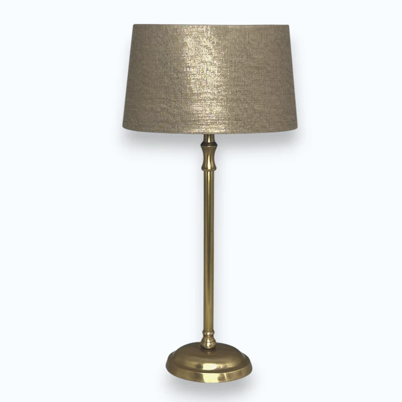 Lampenschirm E27 oval gold braun 24 cm - Tuff Bronze