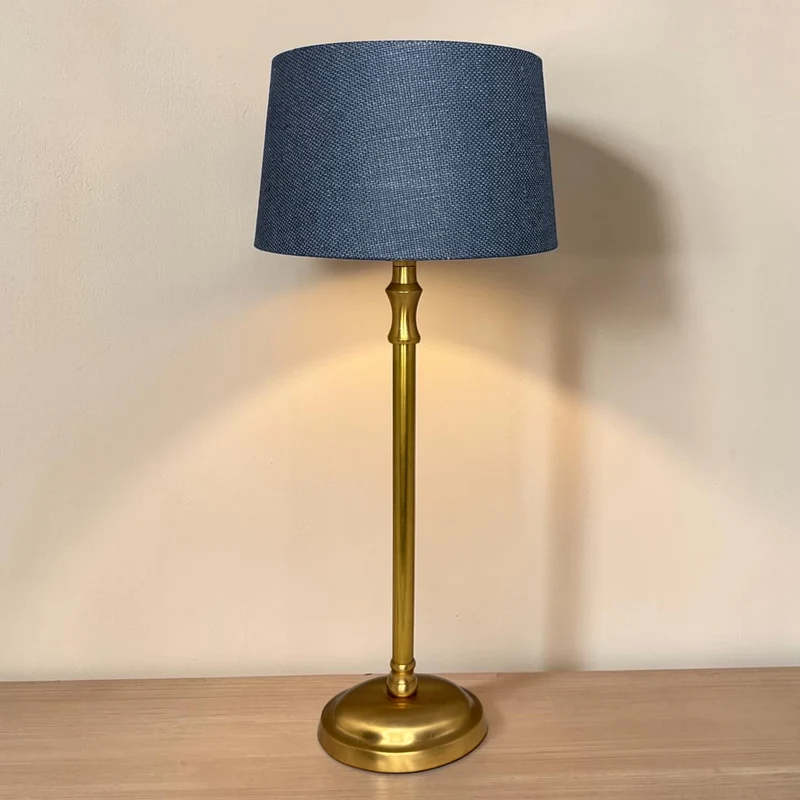 Lampenschirm Livigno Blau – E27 Stoff konisch 20 cm | Light & Living