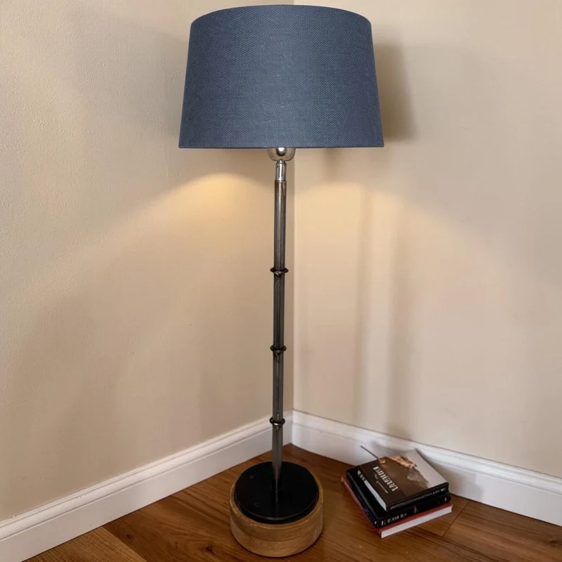Lampenschirm Livigno Blau – E27 Stoff konisch 30 cm | Light & Living