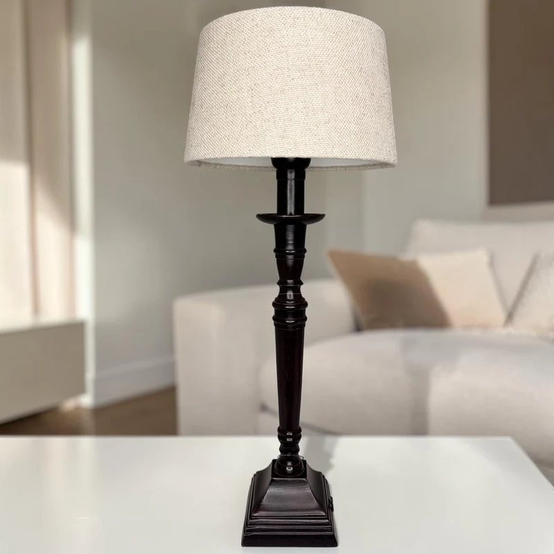 Lampenschirm beige E27 Stoff konisch 20 cm - Livigno Naturel | Light & Living