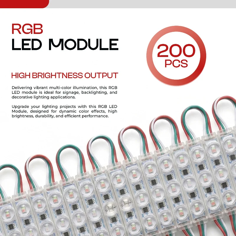 200 * LED Modul DC 12V / AC 220V Wasserdicht 1.5W für Lichtwerbung ~3742