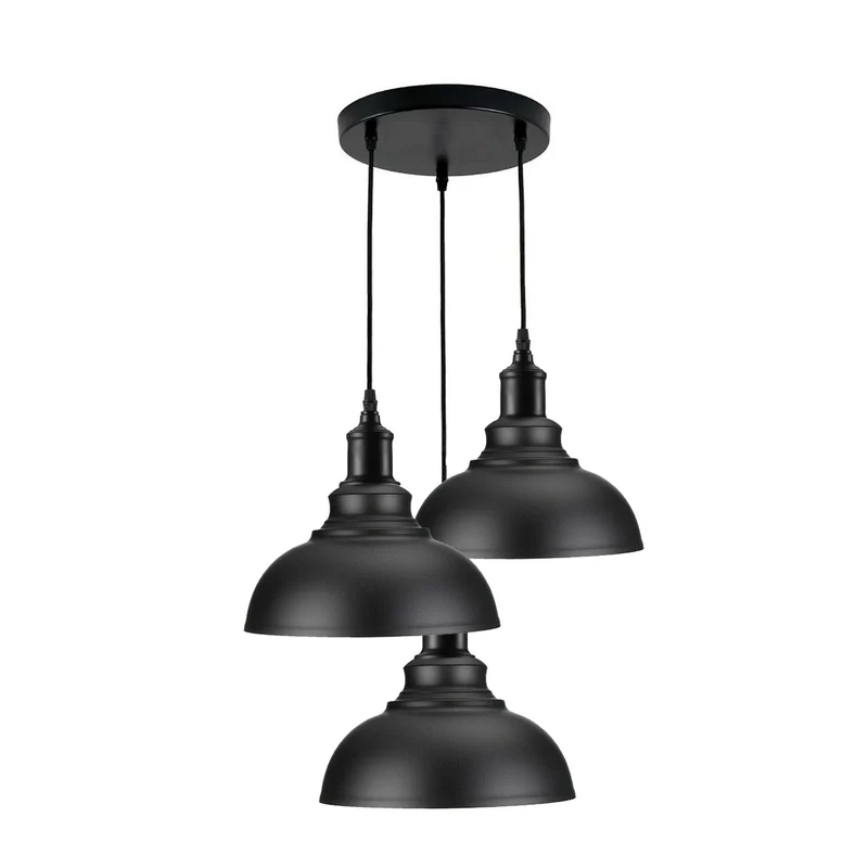 Moderner Kronleuchter aus Metall mit kurvigen Schirmen Deckenanhänger~3126
