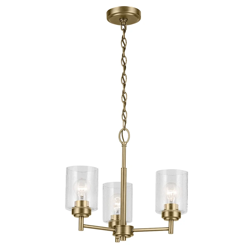 Kronleuchter Winslow 3-flammig Messing Ø 46cm