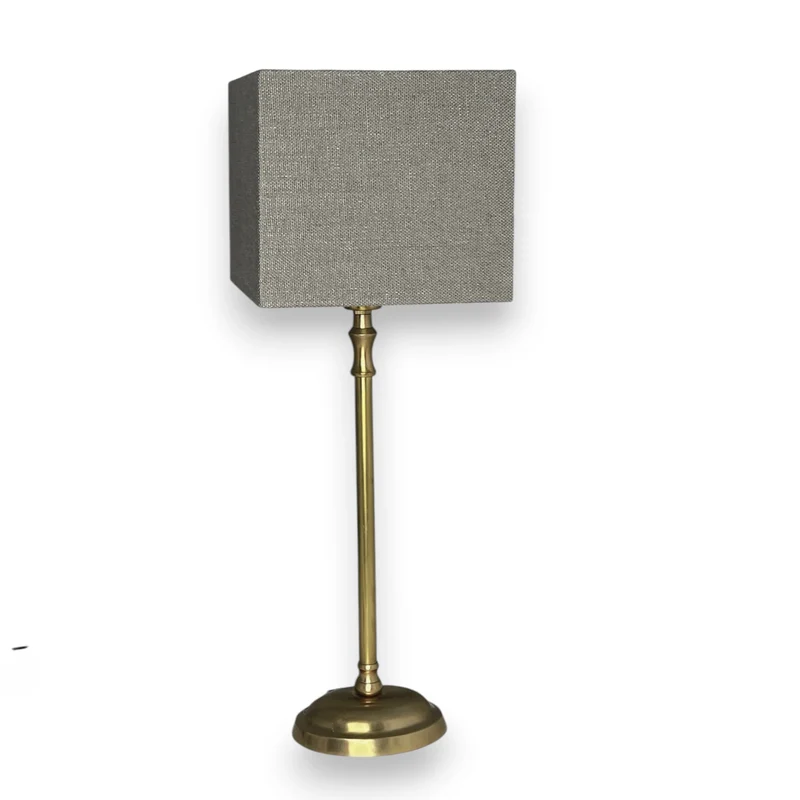 Lampenschirm Braun – E27 Stoff quadratisch 20 cm | Light & Living