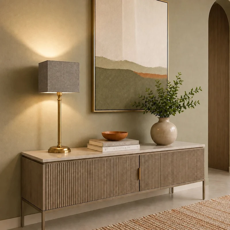 Lampenschirm Braun – E27 Stoff quadratisch 20 cm | Light & Living