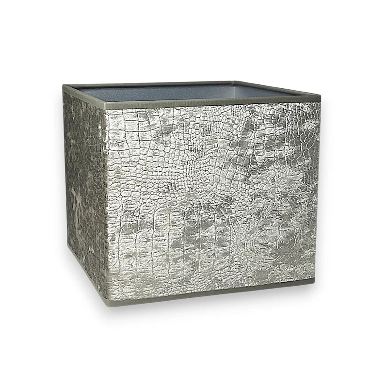 Lampenschirm Grau – E27 Samt quadratisch 20 cm | Light & Living