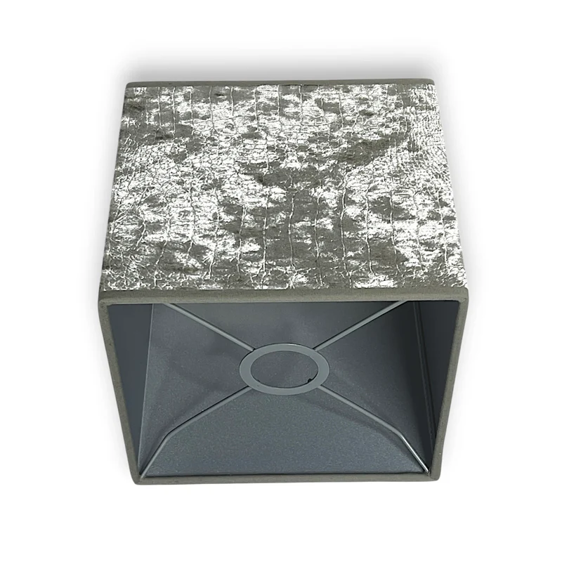 Lampenschirm Grau – E27 Samt quadratisch 20 cm | Light & Living