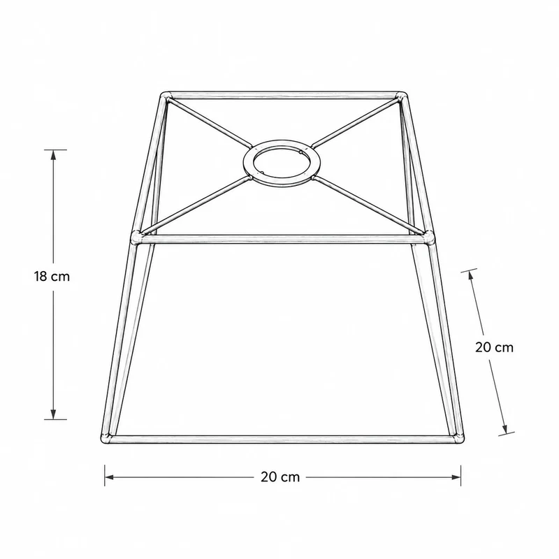 Lampenschirm Grau – E27 Samt quadratisch 20 cm | Light & Living