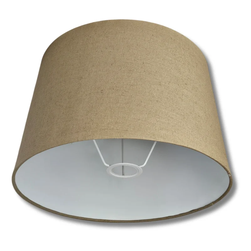Lampenschirm Hellbraun – E27, Baumwolle, 35 cm für Stehlampen