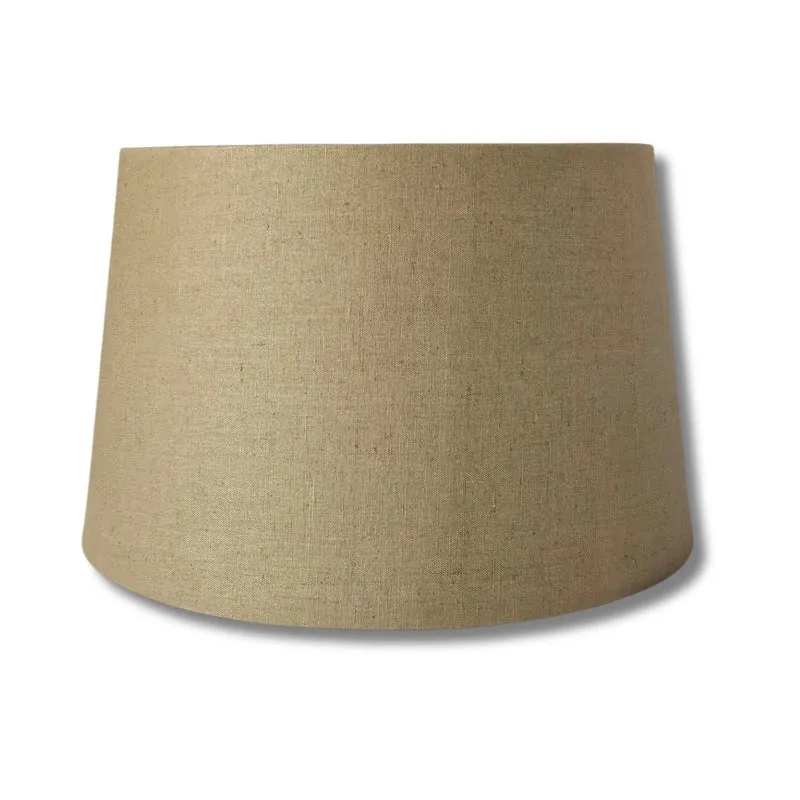Lampenschirm Hellbraun – E27, Baumwolle, 35 cm für Stehlampen