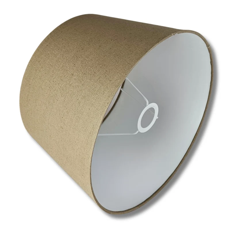 Lampenschirm Hellbraun – E27, Baumwolle, 35 cm für Stehlampen