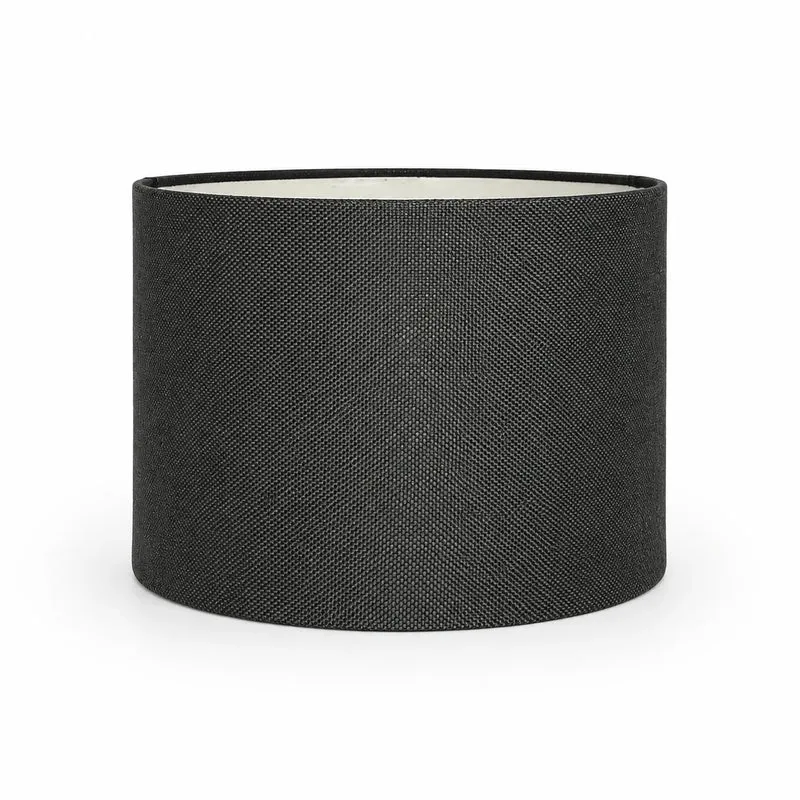 Lampenschirm Grau – E27 Stoff zylindrisch 25 cm | Light & Living
