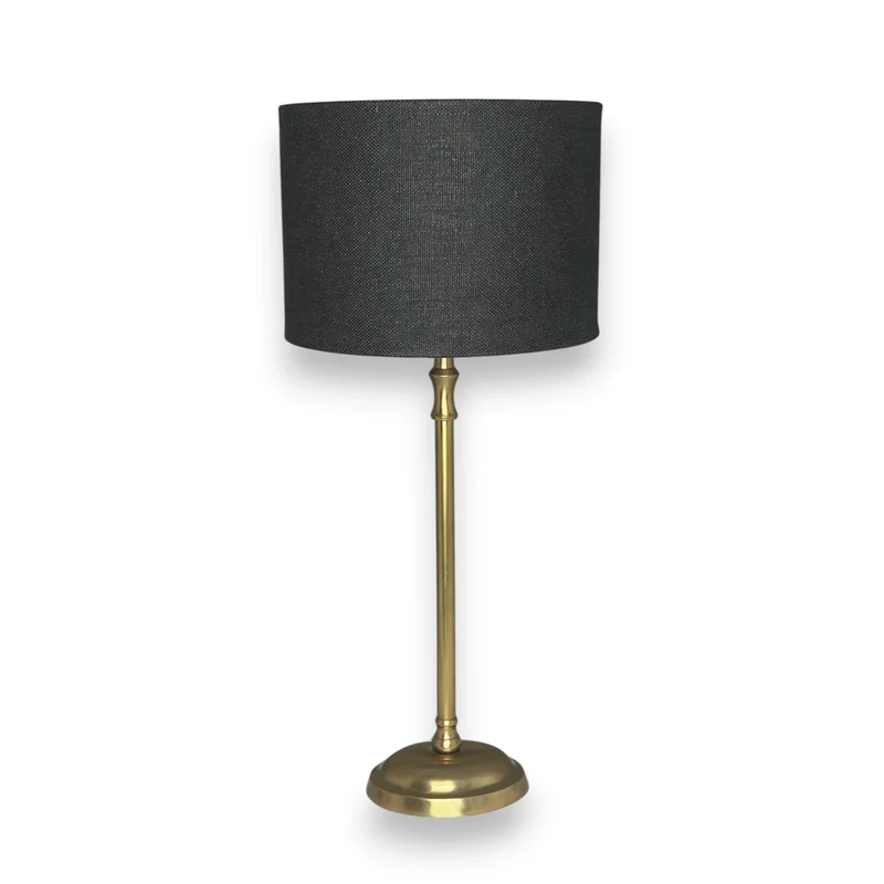 Lampenschirm Grau – E27 Stoff zylindrisch 25 cm | Light & Living