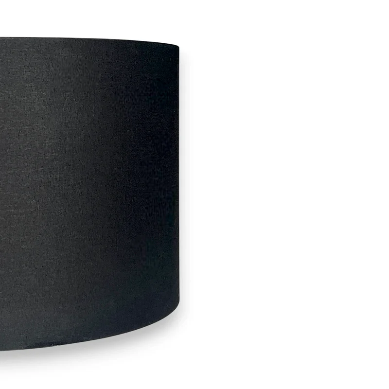 Lampenschirm Schwarz – E27 Stoff zylindrisch 25 cm | Light & Living