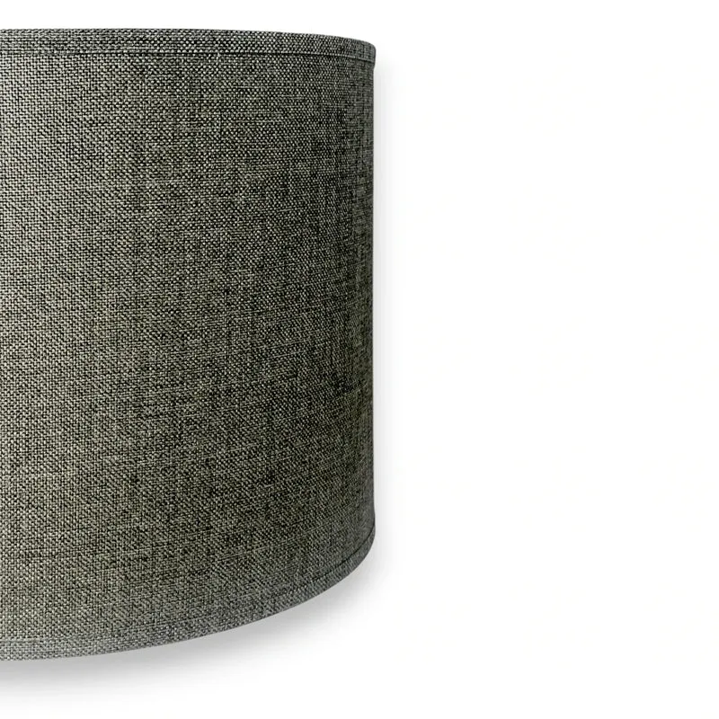 Lampenschirm Grau – E27 Stoff Zylinder 25 cm Light & Living