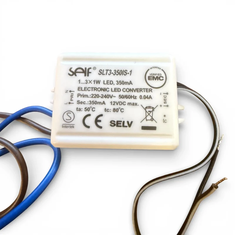 SELF SLT3-350IS-1 LED Treiber 350mA – 1-3x1W Konstantstrom 12V DC max. – Electronic LED Converter