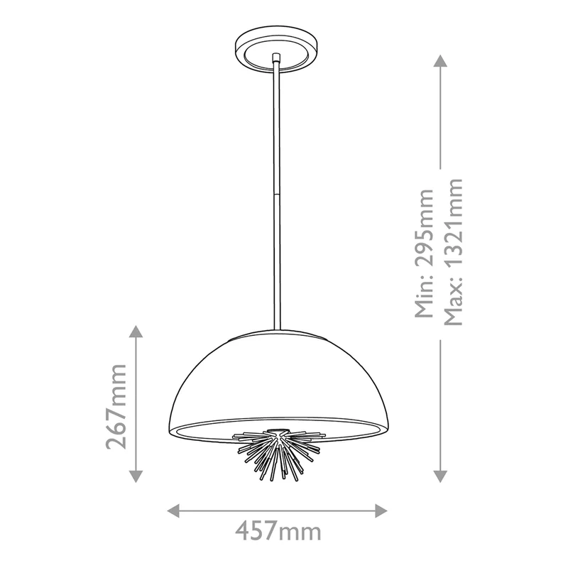 Pendelleuchte Staring 3-flammig Gold Ø 46cm
