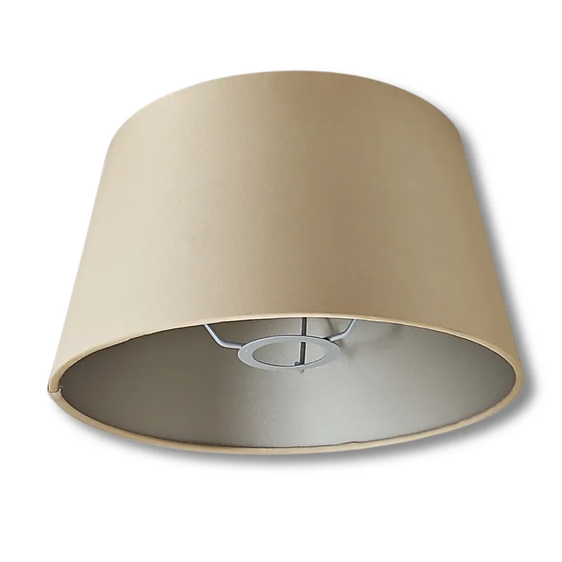 Lampenschirm Gold Stoff, E27, 25 cm | Light & Living