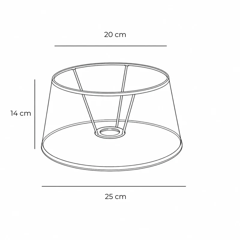 Lampenschirm Gold Stoff, E27, 25 cm | Light & Living