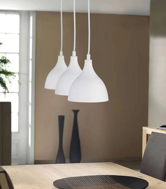 Kleine weiße LED Hängeleuchte Izmir Ø 15 cm – skandinavisch & modern