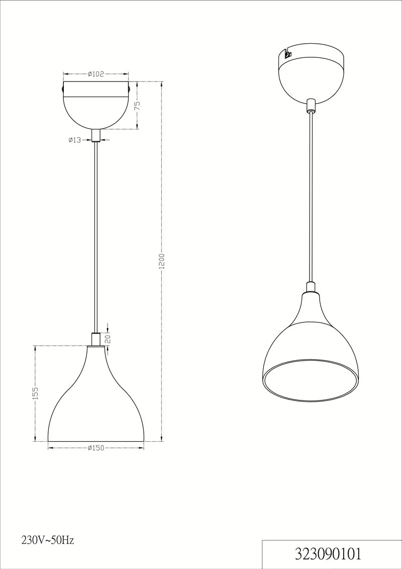 Kleine weiße LED Hängeleuchte Izmir Ø 15 cm – skandinavisch & modern
