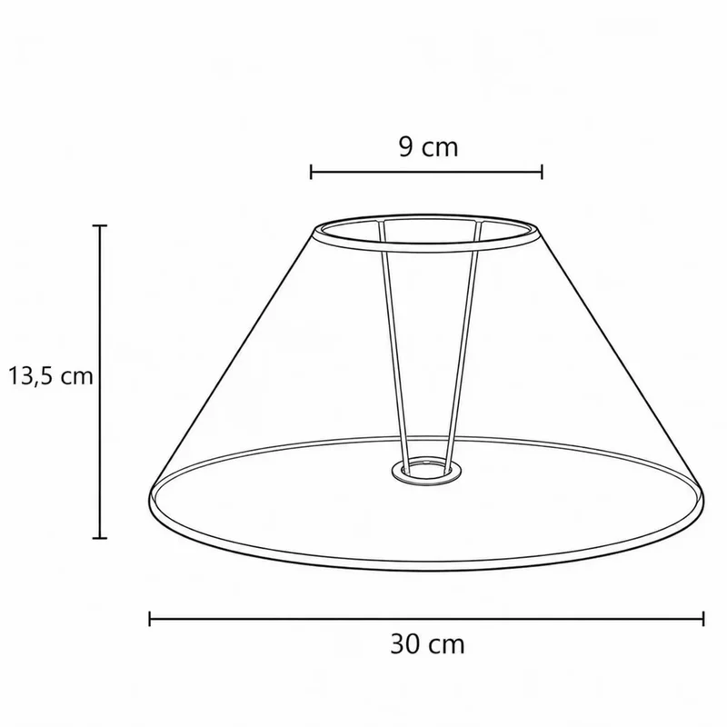 Lampenschirm Creme – E27 Stoff, konisch, 30 cm