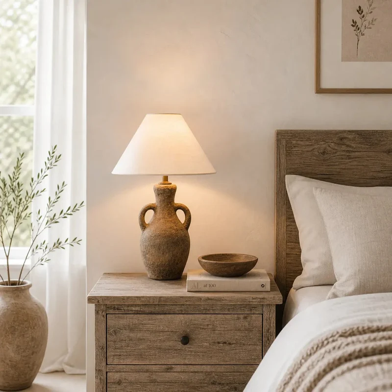 Lampenschirm Creme – E27 Baumwollstoff, konisch rund, 30 cm