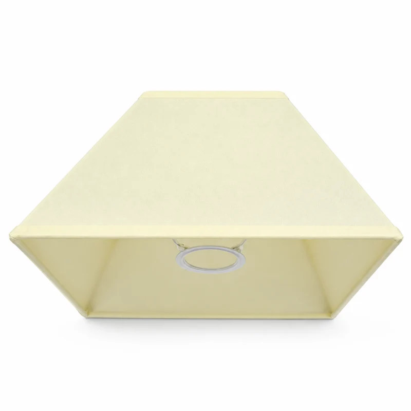 Lampenschirm quadratisch Various in Creme – E27 Baumwolle, 25 x 25 cm