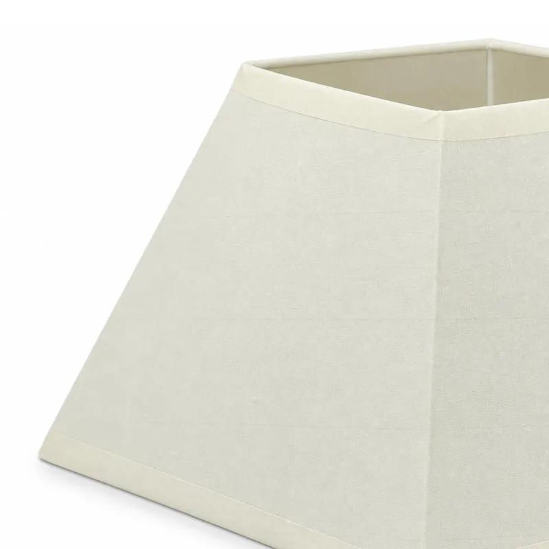 Lampenschirm quadratisch Various in Creme – E27 Baumwolle, 25 x 25 cm