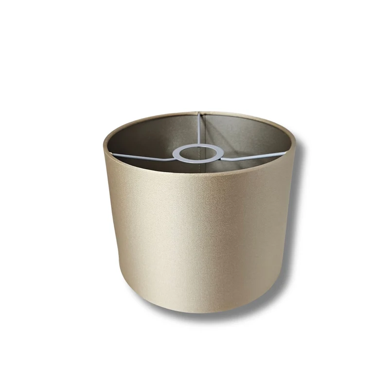 Light & Living Lampenschirm MONACO Gold, E27, – rund/zylinderförmig 20 cm