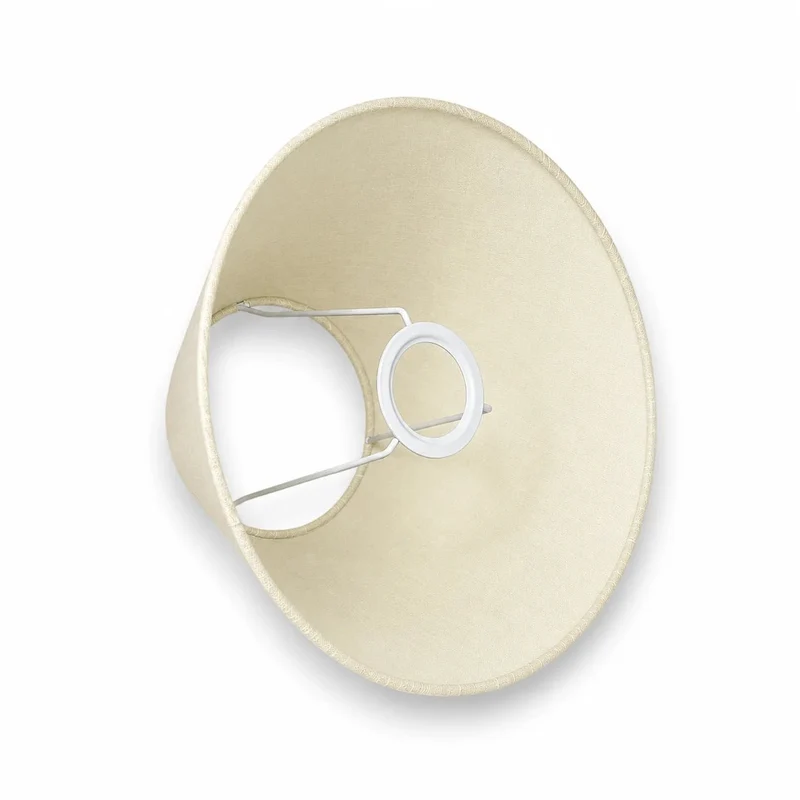 Lampenschirm Creme Beige – E27 Baumwollstoff, konisch, 25 cm
