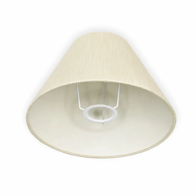 Lampenschirm Creme Beige – E27 Baumwollstoff, konisch, 25 cm
