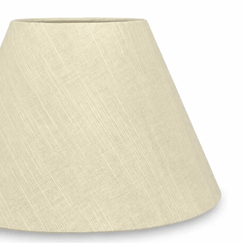 Lampenschirm Creme Beige – E27 Baumwollstoff, konisch, 25 cm
