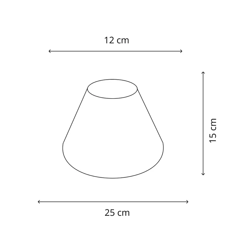 Lampenschirm Creme Beige – E27 Baumwollstoff, konisch, 25 cm