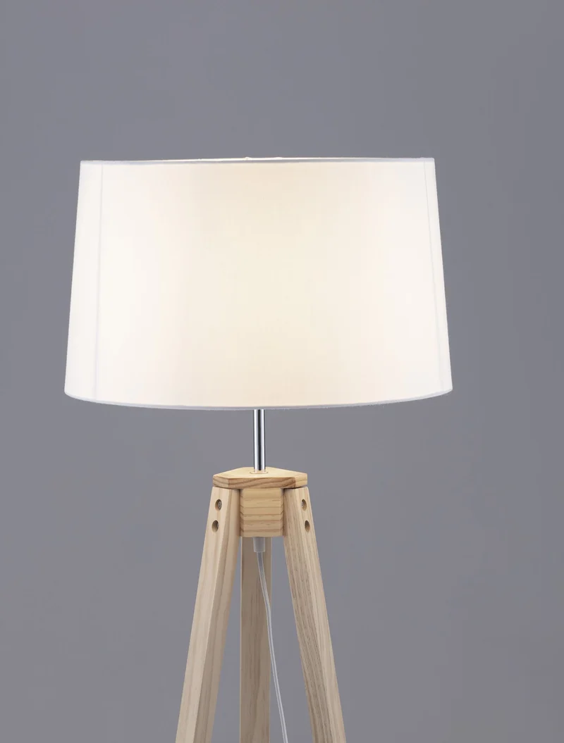 Le Roy Holz-Stehlampe mit Dreibein