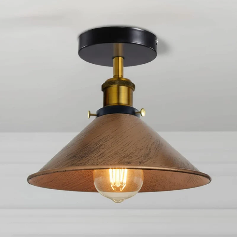 LEDSONE Industrie Deckenlampe Vintage Metall-Schirm E27 ~3733