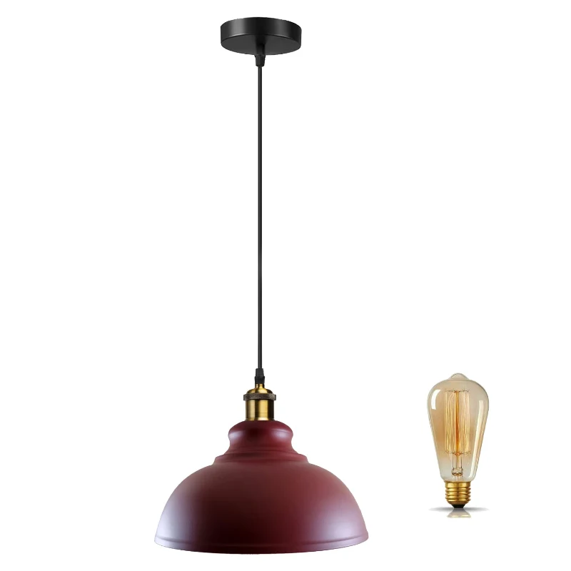 Wohnzimmerlampen hängend, burgunder farbe , E27, Ø 29 cm~3094