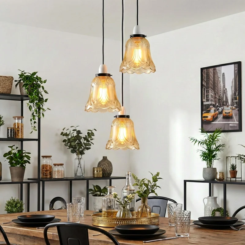 Glaslampenschirm im Vintage-Stil für Pendelleuchten~3760