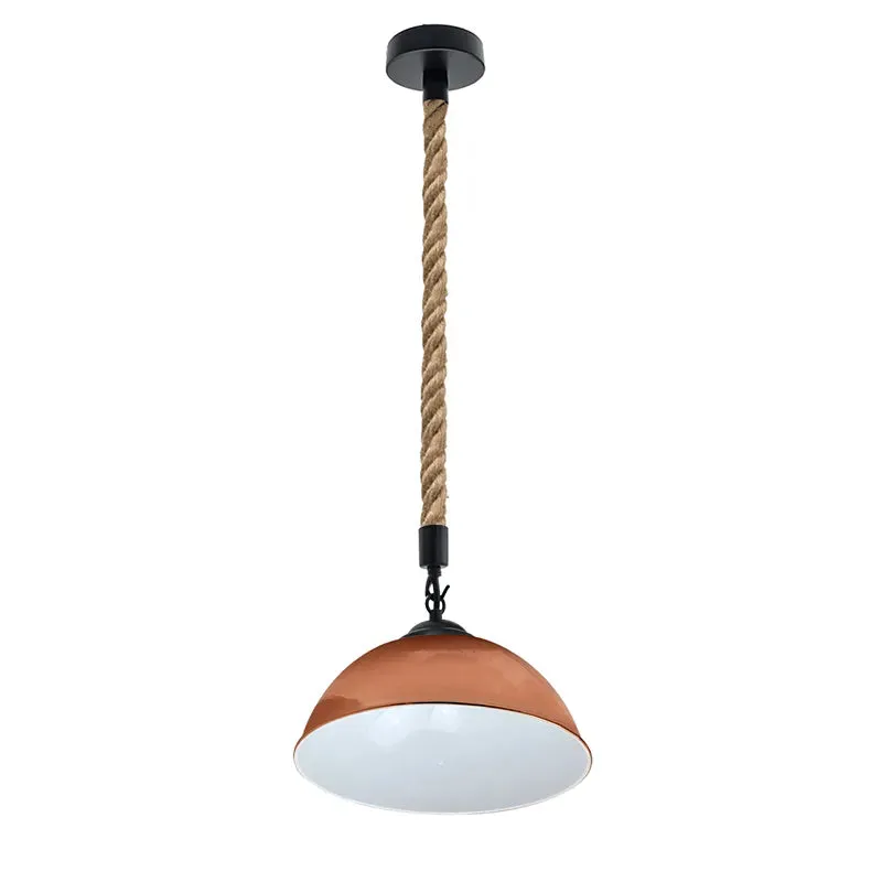 Industrielle Maritim Hanfseil Pendelleuchte E27 ~3751