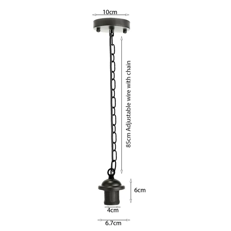 Retro Industrie Ketten Pendelleuchte E27 Fassung ~3728