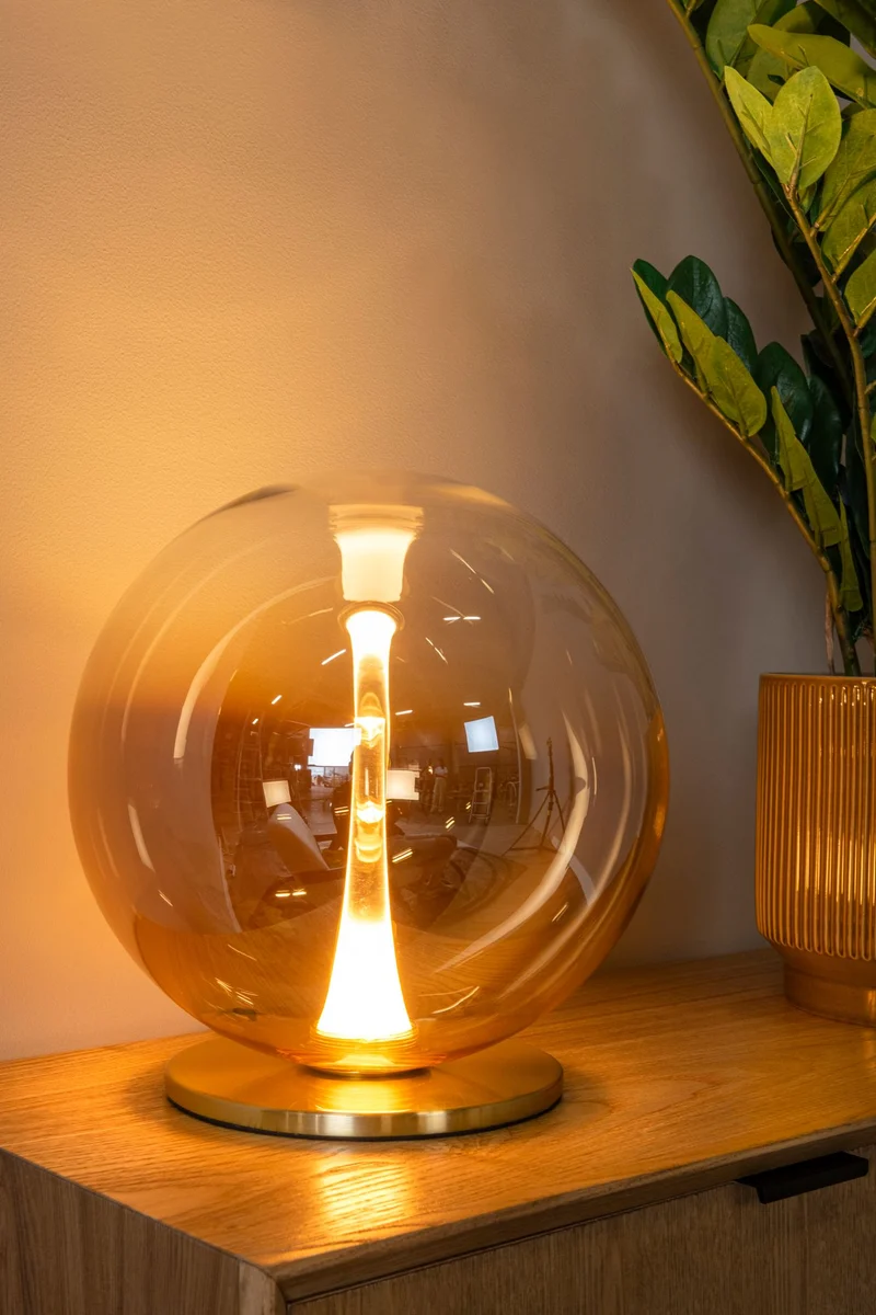 LED-Tischleuchte Gisela dimmbar mit Glaskugel Ø 30cm