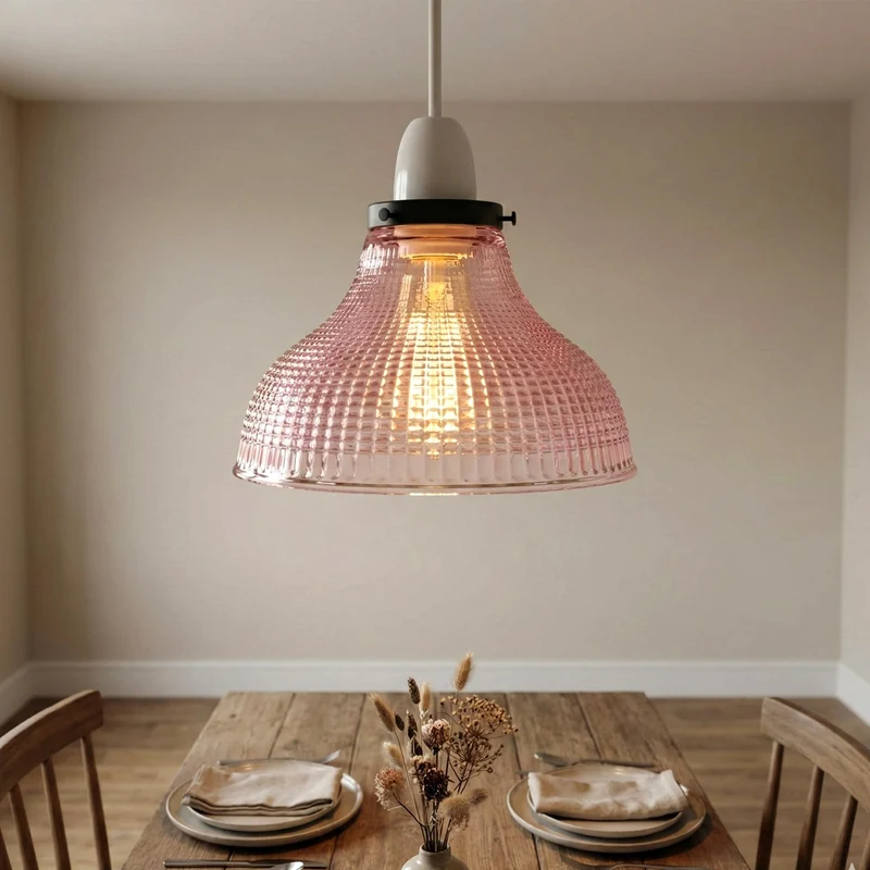 Lila Glaslampenschirm im Vintage-Stil für lampen~3759