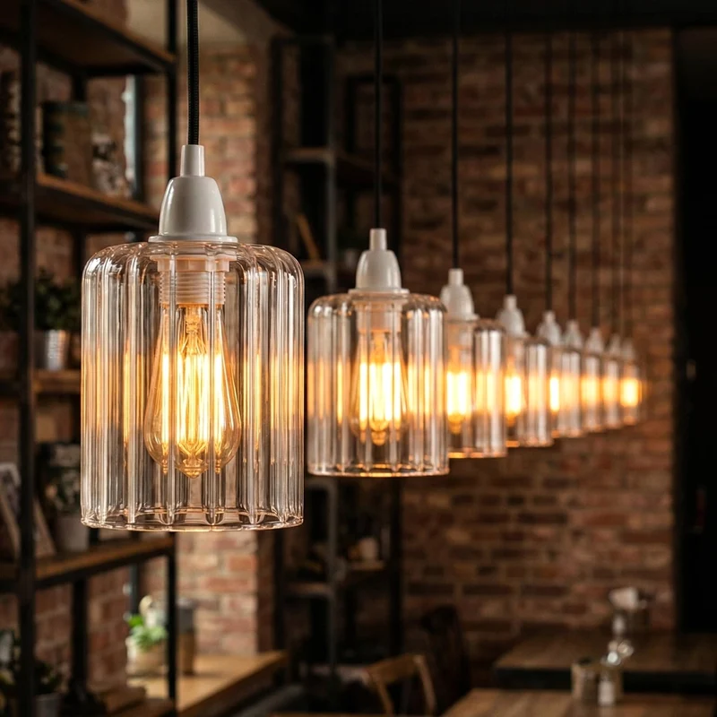 Glaslampenschirme im Vintage-Modern-Stil~3603